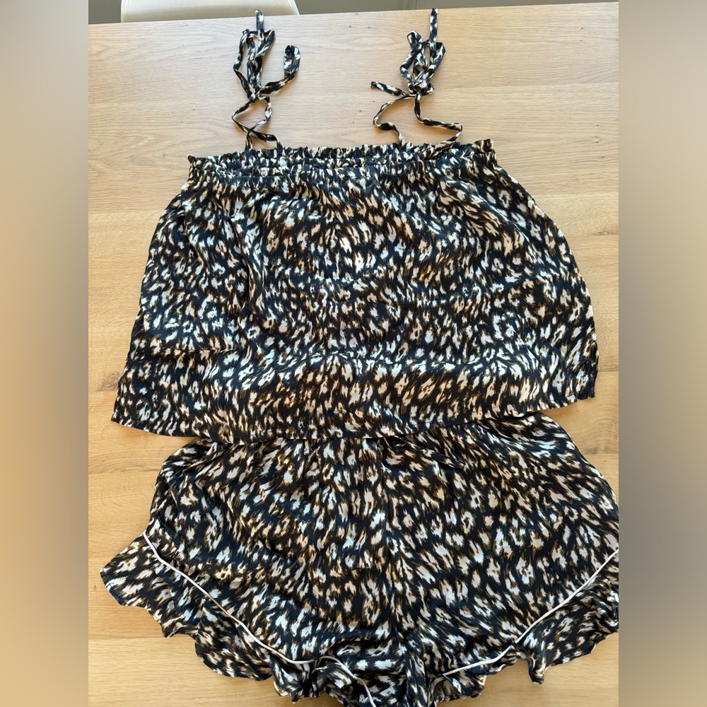 Cleobella NWT Vera PJ Set Leopard Size L